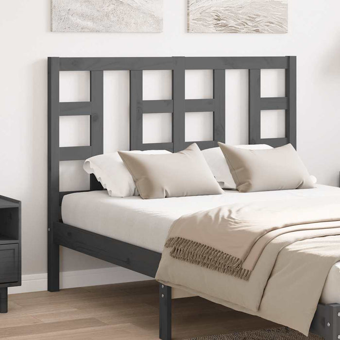 Tăblie de pat, gri, 126x4x100 cm, lemn masiv de pin - WALTI WALTI