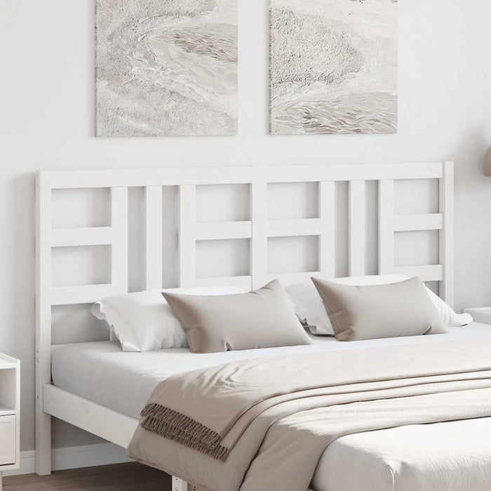 Tăblie de pat, alb, 156x4x100 cm, lemn masiv de pin WALTI