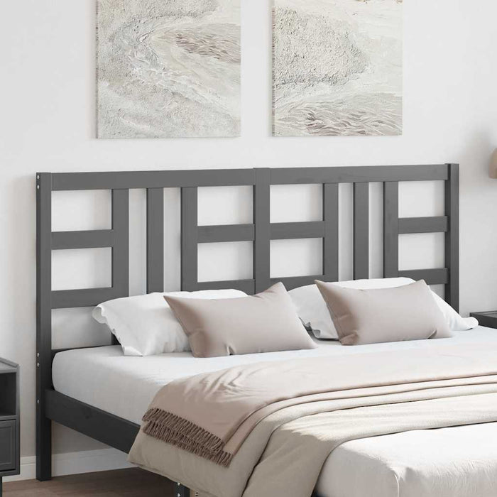 Tăblie de pat, gri, 166x4x100 cm, lemn masiv de pin - WALTI WALTI