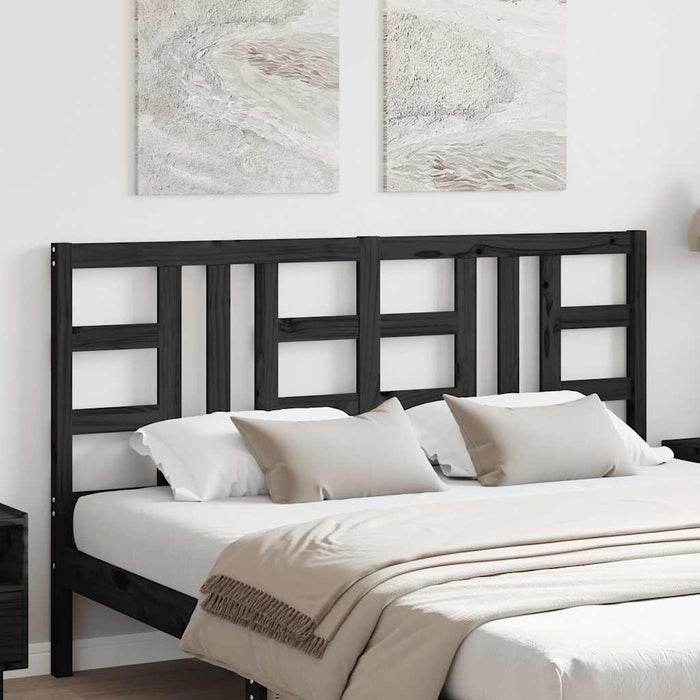 Tăblie de pat, negru, 166x4x100 cm, lemn masiv de pin - WALTI WALTI