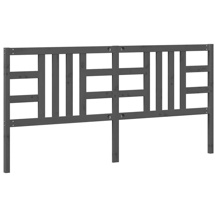 Tăblie de pat, gri, 206x4x100 cm, lemn masiv de pin - WALTI WALTI
