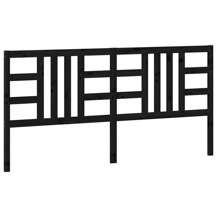 Tăblie de pat, negru, 206x4x100 cm, lemn masiv de pin - WALTI WALTI
