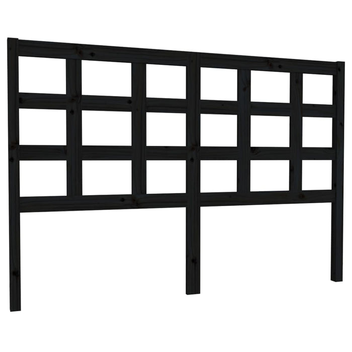Tăblie de pat, negru, 145,5x4x100 cm, lemn masiv de pin - WALTI WALTI