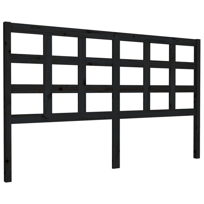 Tăblie de pat, negru, 165,5x4x100 cm, lemn masiv de pin - WALTI WALTI