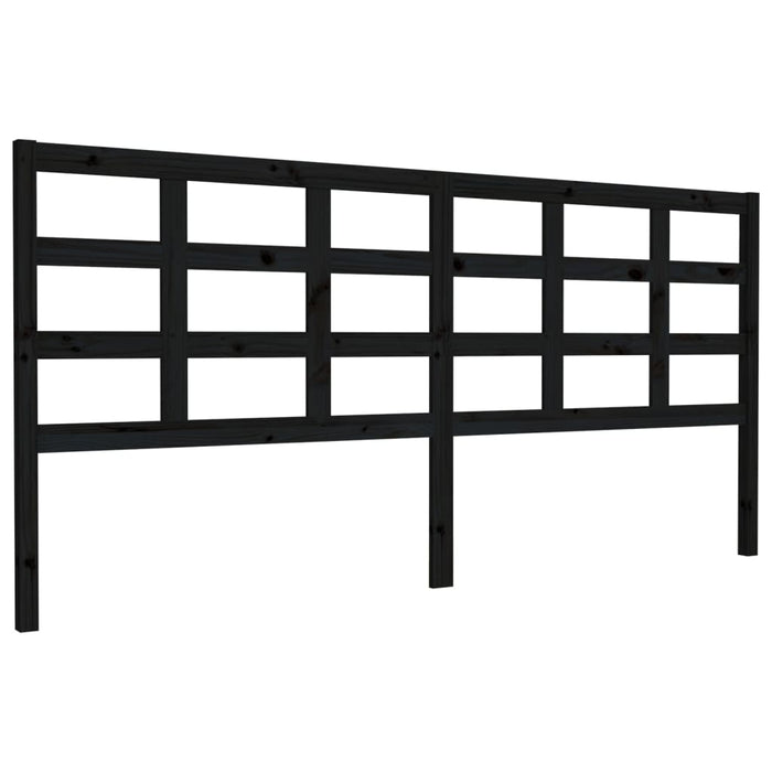 Tăblie de pat, negru, 205,5x4x100 cm, lemn masiv de pin - WALTI WALTI