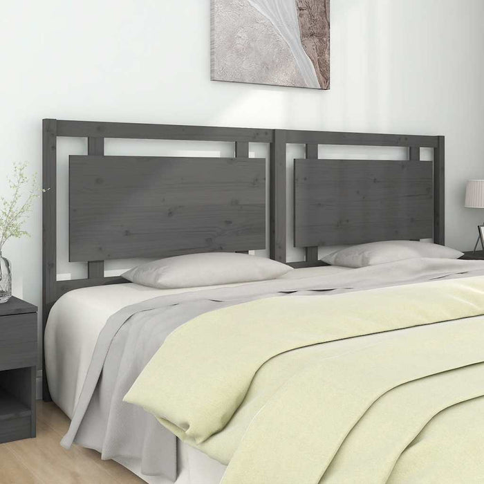 Tăblie de pat, gri, 205,5x4x100 cm, lemn masiv de pin - WALTI WALTI