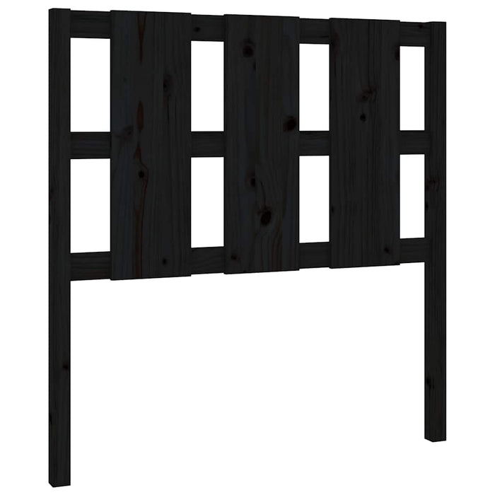 Tăblie de pat, negru, 105,5x4x100 cm, lemn masiv de pin WALTI