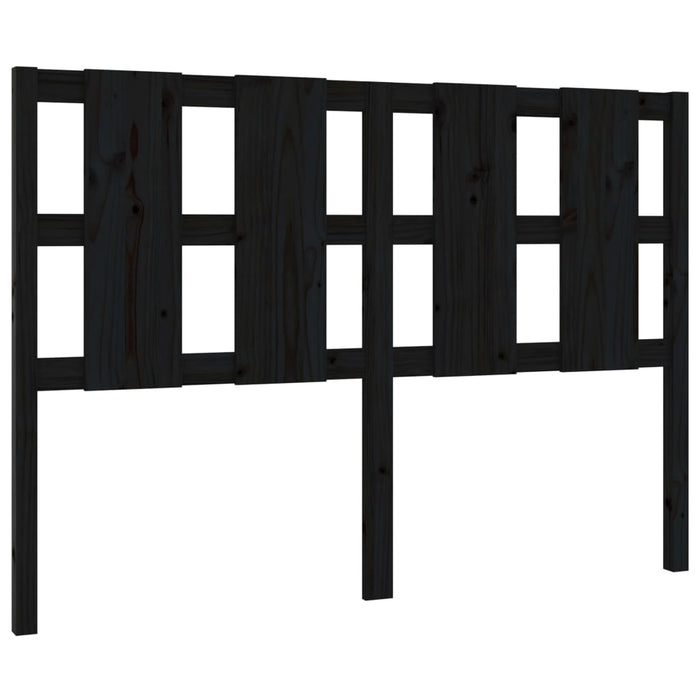 Tăblie de pat, negru, 125,5x4x100 cm, lemn masiv de pin WALTI