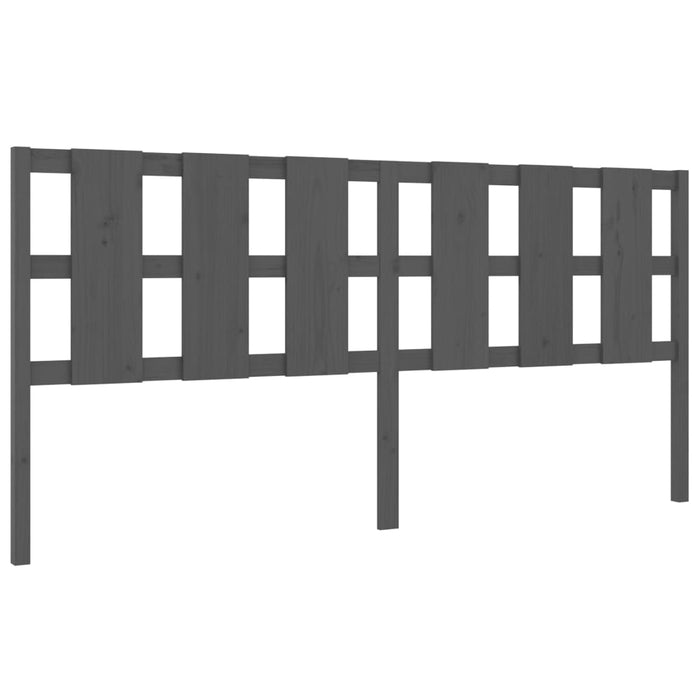 Tăblie de pat, gri, 205,5x4x100 cm, lemn masiv de pin - WALTI WALTI