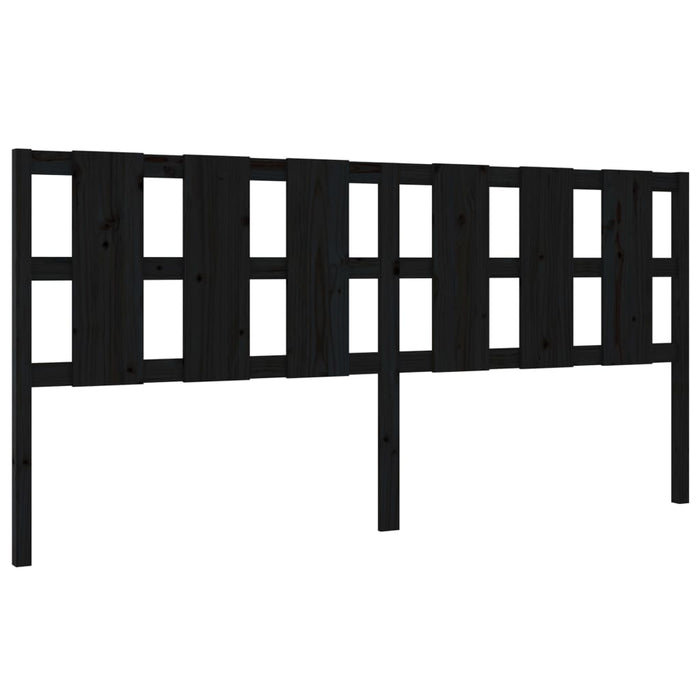 Tăblie de pat, negru, 205,5x4x100 cm, lemn masiv de pin - WALTI WALTI