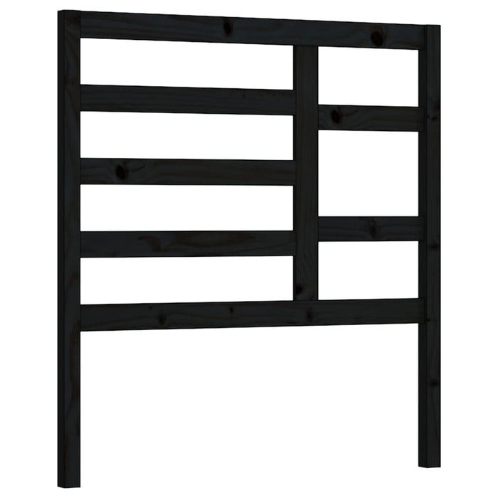 Tăblie de pat, negru, 81x4x104 cm, lemn masiv de pin - WALTI WALTI