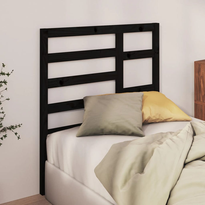 Tăblie de pat, negru, 81x4x104 cm, lemn masiv de pin - WALTI WALTI