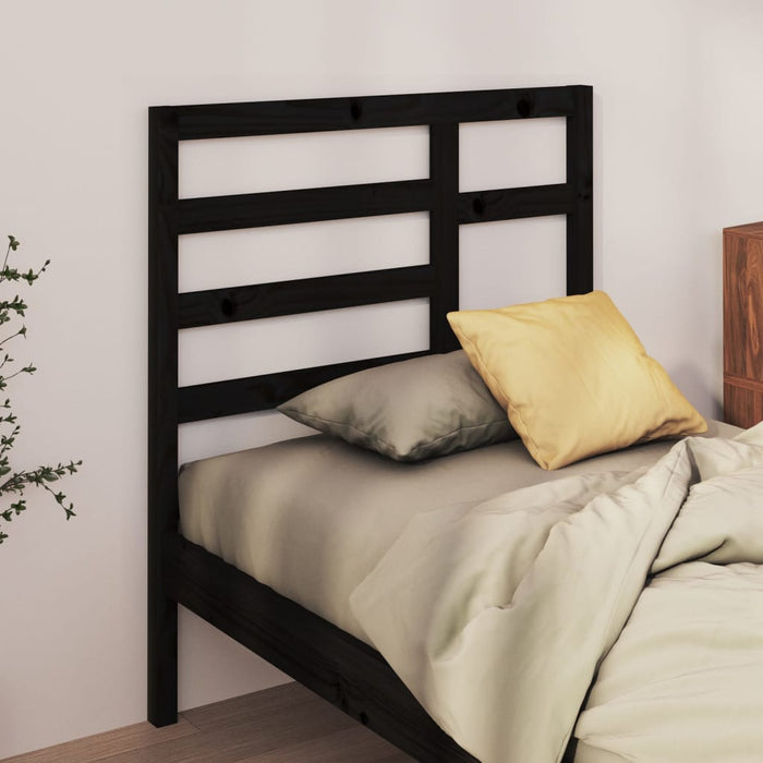 Tăblie de pat, negru, 81x4x104 cm, lemn masiv de pin - WALTI WALTI