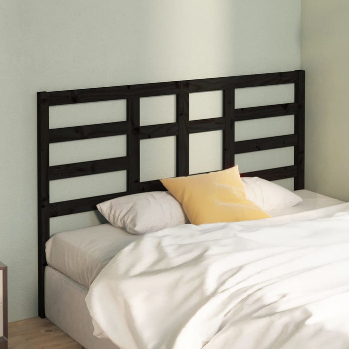 Tăblie de pat, negru, 126x4x104 cm, lemn masiv de pin - WALTI WALTI