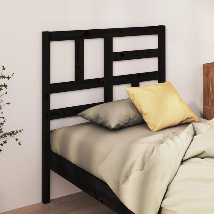 Tăblie de pat, negru, 81x4x104 cm, lemn masiv de pin - WALTI WALTI