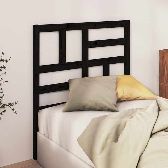 Tăblie de pat, negru, 96x4x104 cm, lemn masiv de pin - WALTI WALTI