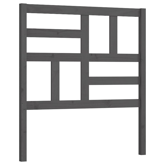 Tăblie de pat, gri, 106x4x104 cm, lemn masiv de pin - WALTI WALTI