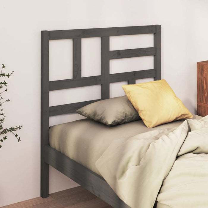 Tăblie de pat, gri, 106x4x104 cm, lemn masiv de pin - WALTI WALTI