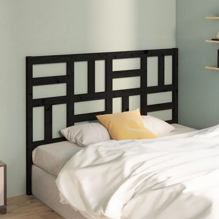 Tăblie de pat, negru, 126x4x104 cm, lemn masiv de pin - WALTI WALTI