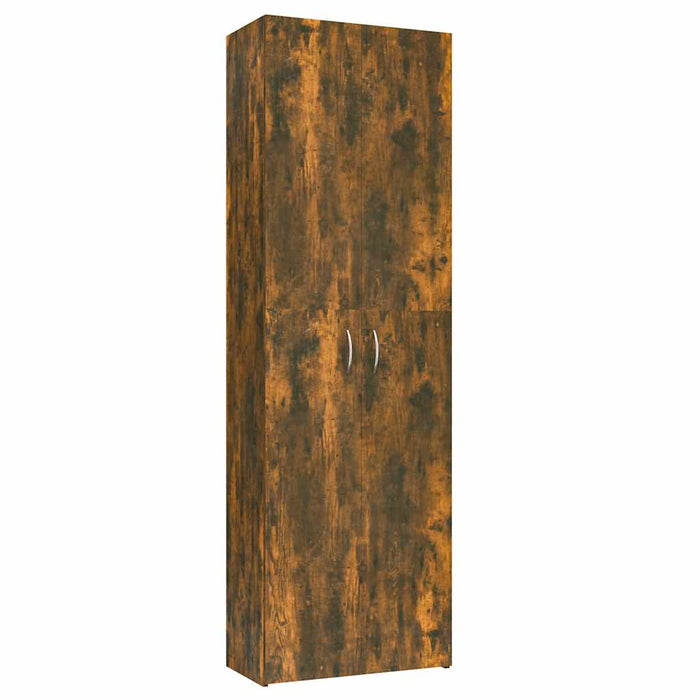 Dulap de birou stejar fumuriu 60x32x190 cm lemn prelucrat - WALTI WALTI
