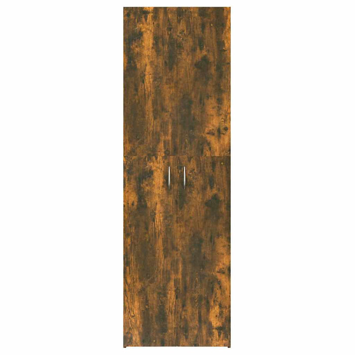 Dulap de birou stejar fumuriu 60x32x190 cm lemn prelucrat - WALTI WALTI
