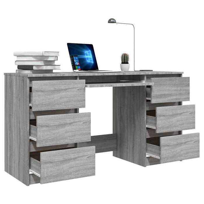 Birou, gri sonoma, 140x50x77 cm, lemn prelucrat - WALTI WALTI