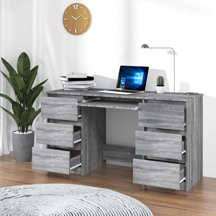 Birou, gri sonoma, 140x50x77 cm, lemn prelucrat - WALTI WALTI