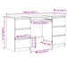 Birou, gri sonoma, 140x50x77 cm, lemn prelucrat - WALTI WALTI
