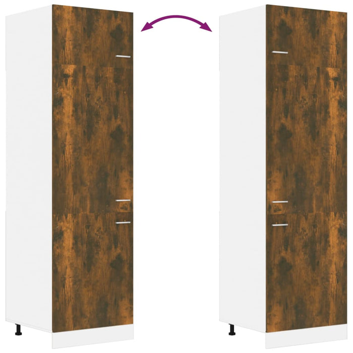 Dulap de frigider “Lyon”, stejar fumuriu, 60x57x207 cm - WALTI WALTI