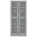 Dulap vitrină, gri sonoma, 82,5x30,5x185 cm, lemn prelucrat - WALTI WALTI