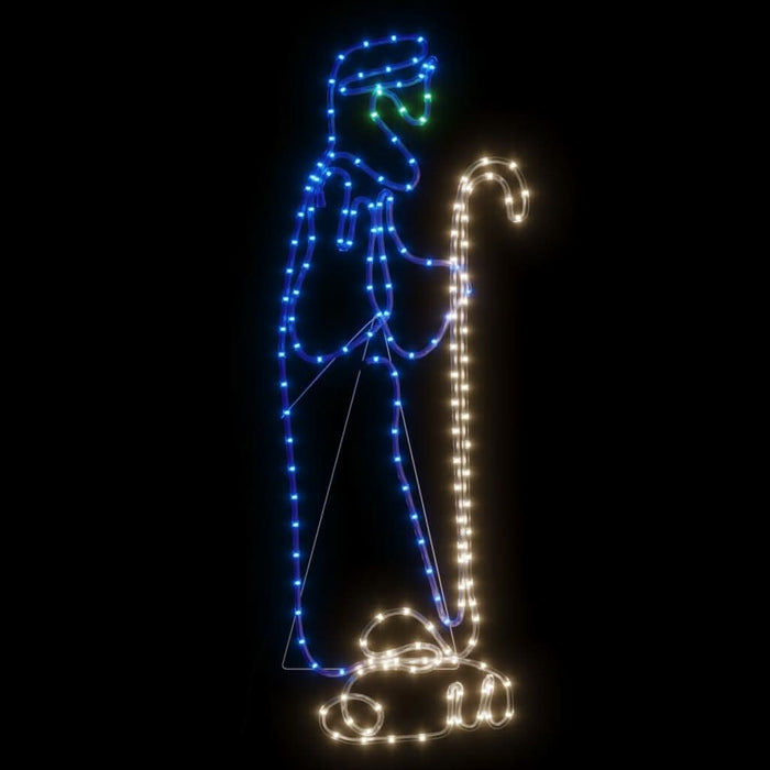 Figurină cioban cu miel de Crăciun, 168 de LED-uri WALTI