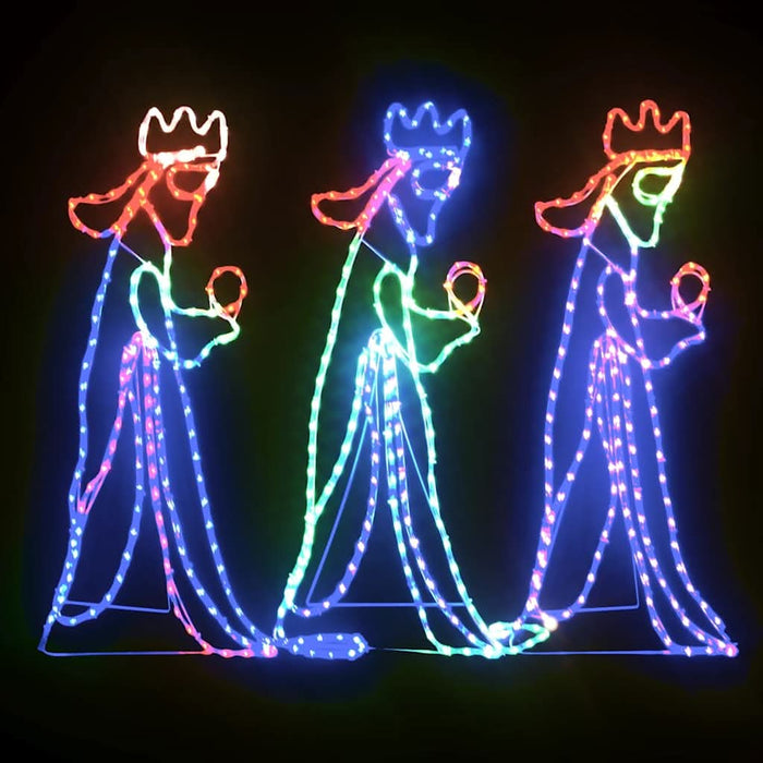 Figurină trei Regi de Crăciun, 504 LED-uri, 99,5x45,5 cm WALTI