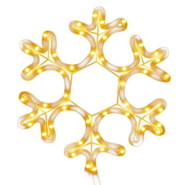 Figurină Crăciun fulg de zăpadă, 48 LED-uri, alb cald, 27x27 cm - WALTI WALTI
