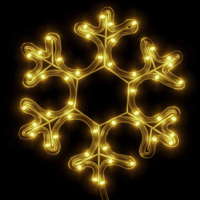 Figurină Crăciun fulg de zăpadă, 48 LED-uri, alb cald, 27x27 cm - WALTI WALTI