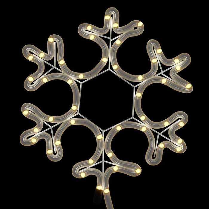 Figurină Crăciun fulg de zăpadă, 48 LED-uri, alb cald, 27x27 cm - WALTI WALTI