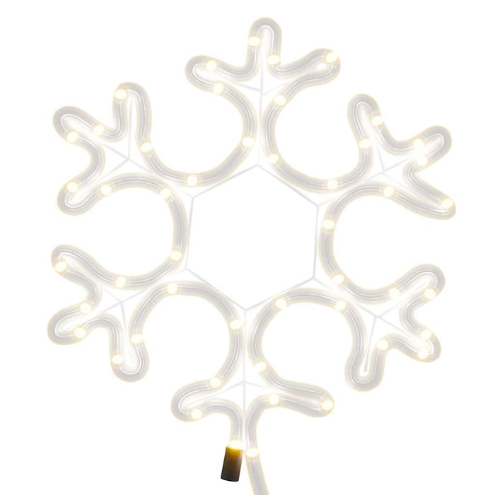 Figurină Crăciun fulg de zăpadă, 48 LED-uri, alb cald, 27x27 cm - WALTI WALTI