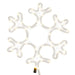 Figurină Crăciun fulg de zăpadă, 48 LED-uri, alb cald, 27x27 cm - WALTI WALTI