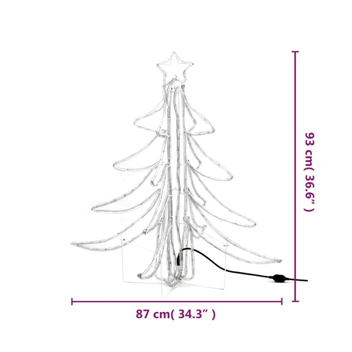 Figurină brad de Crăciun pliabil LED, alb cald, 87x87x93 cm - WALTI WALTI