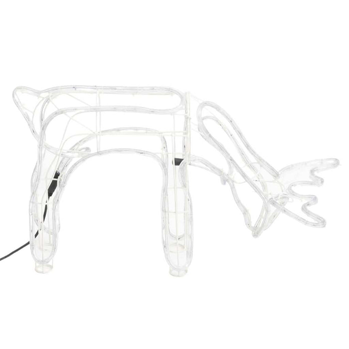 Figurină ren de Crăciun, alb cald, 73x31x45 cm - WALTI WALTI