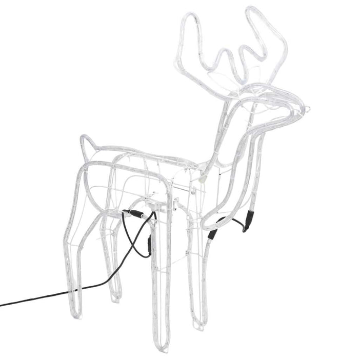Figurină ren de Crăciun cu cap mobil, alb cald, 76x42x87 cm WALTI