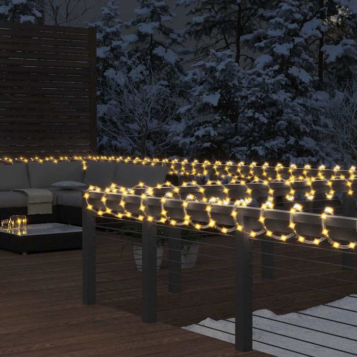 Cablu luminos cu 120 LED-uri, alb cald, 5 m, PVC WALTI