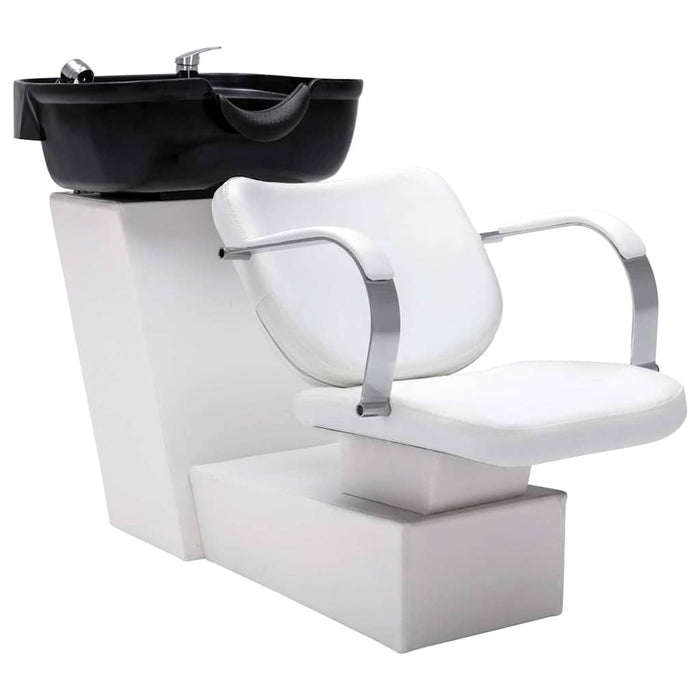 Unitate de șamponare cu scaune de salon, piele ecologică WALTI