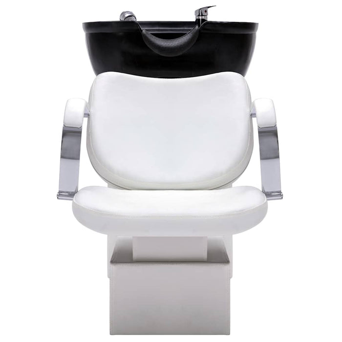 Unitate de șamponare cu scaune de salon, piele ecologică WALTI
