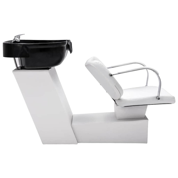 Unitate de șamponare cu scaune de salon, piele ecologică WALTI