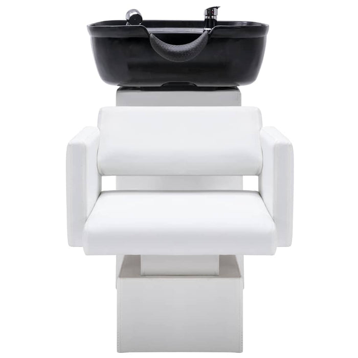 Unitate de șamponare cu scaune de salon, piele ecologică WALTI