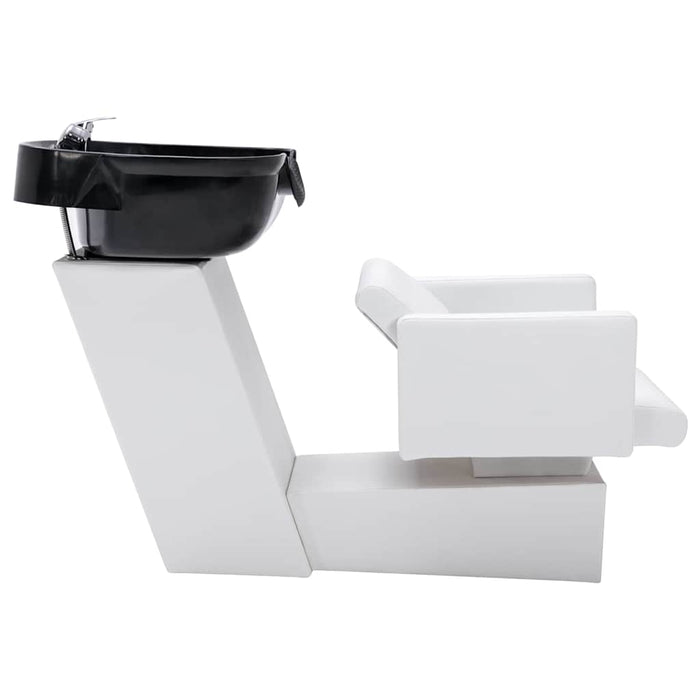 Unitate de șamponare cu scaune de salon, piele ecologică WALTI
