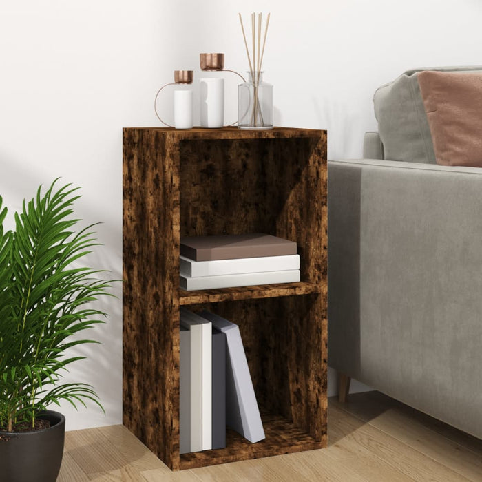 Cutie de depozitare viniluri, stejar fumuriu, 71x34x36 cm, lemn WALTI