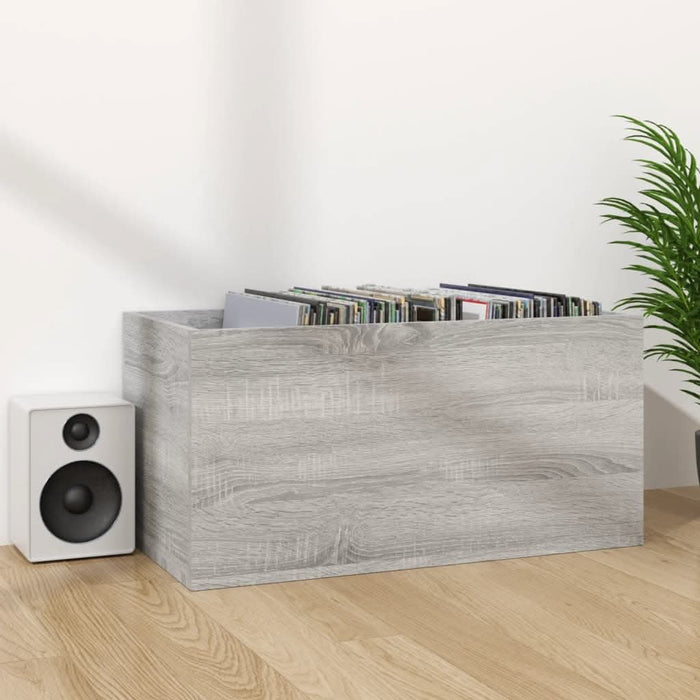 Cutie de depozitare viniluri, gri sonoma, 71x34x36 cm, lemn - WALTI WALTI