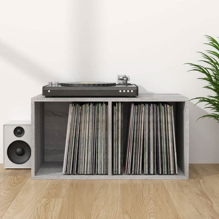 Cutie de depozitare viniluri, gri sonoma, 71x34x36 cm, lemn - WALTI WALTI