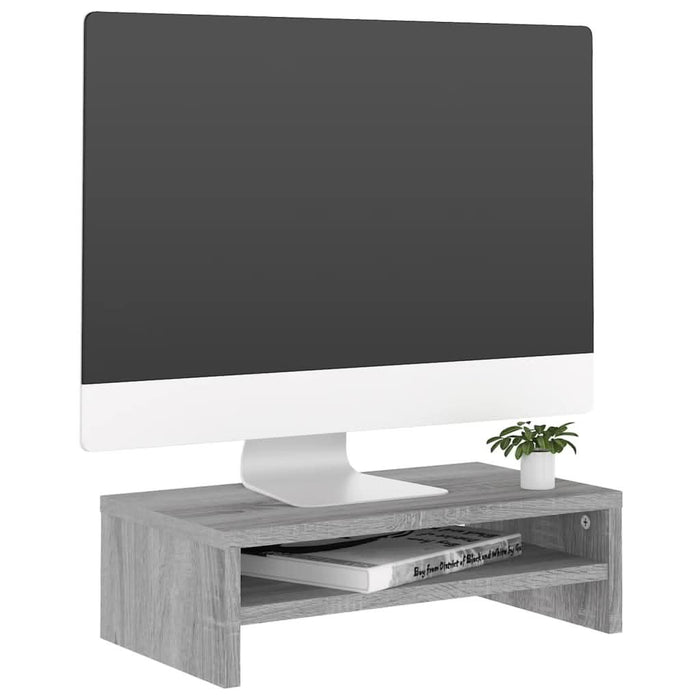 Suport pentru monitor gri sonoma 42x24x13 cm lemn prelucrat - WALTI WALTI